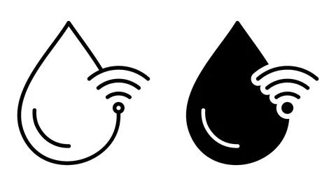 WiFi Connectivity Symbol in Drop Shape for Digital Communication Design Ilustração Stock