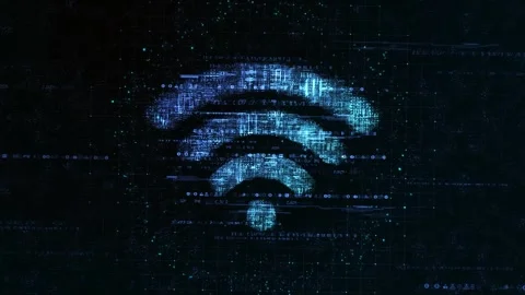WiFi Digital logo reveal Stock Footage 342800993