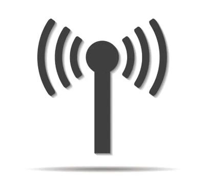 Wifi double shadow icon vector Stock Illustration