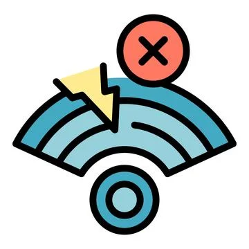 Wifi error icon vector flat Illustrazione stock
