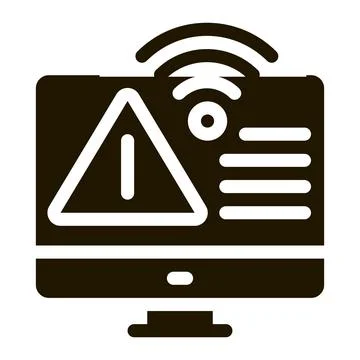 Wifi error icon Vector Glyph Illustration Stock-Illustration
