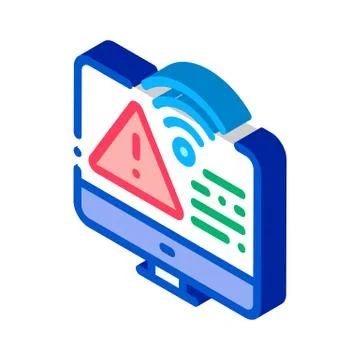 Wifi error isometric icon vector illustration Stock-Illustration