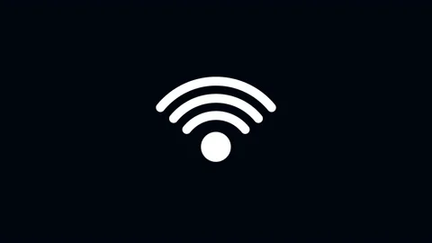 wifi Glitch Modern Animation On Black Ba... | Stock Video | Pond5