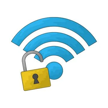 WiFi hack illustration Stock Illustration