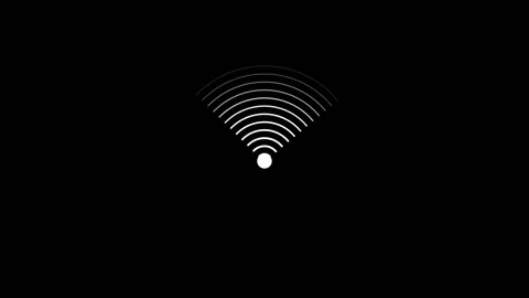 Wifi icon animation with white glowing light. Wifi icon wireless network si.. Stock Footage 337618287