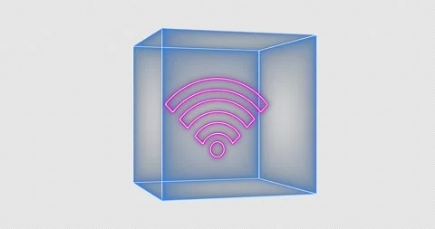Wifi icon Box 02-alpha Stock Footage 233896098