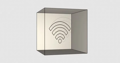 Wifi icon Box 04-alpha Stock Footage 233895500