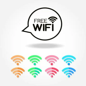 Wifi icon  for computer and connection of the world. 库存插图