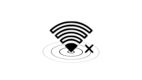 Wifi icon with cross no connection internet connection animated Stock Footage 312929401