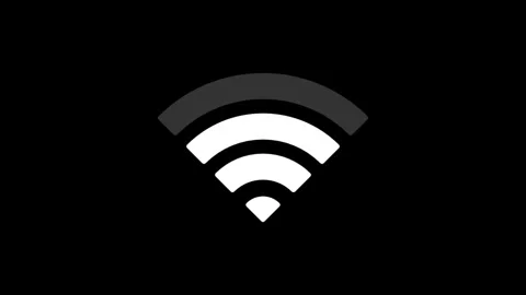 WiFi, icon, flashes, video 4k animation. Wifi symbol motion design ,Wireles.. Stock Footage 304718635