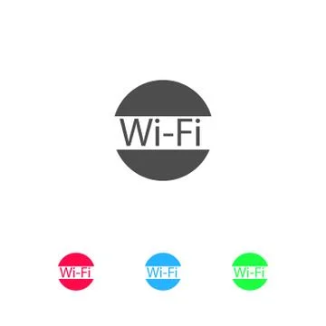 Wifi icon flat Stock Illustration