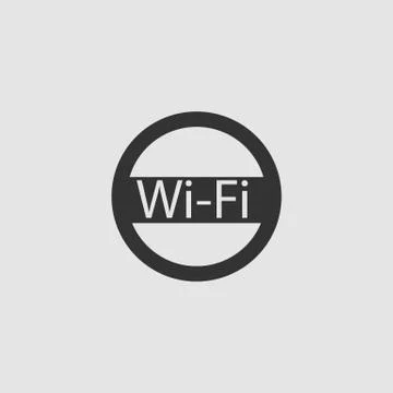 Wifi icon flat. Stock Illustration
