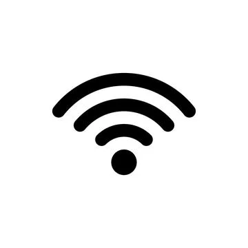 Wifi icon in flat style on a white background Illustrazione stock