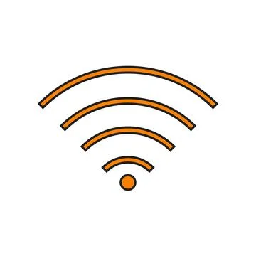 WiFi icon flat vector illustration. Stock Illustration