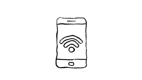 Wifi icon in hand draw style. Motion graphics Stockbeeldmateriaal 151559848