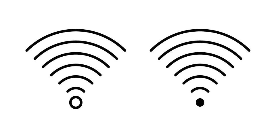 Wifi icon Illustration set. Vector Eps10 for apps Stock Illustration