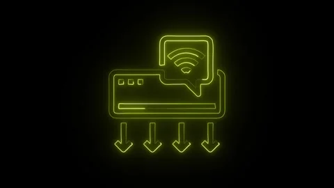 Wifi Icon Isolated on Black Background Wireless Internet Signal Symbol Видео 331352668