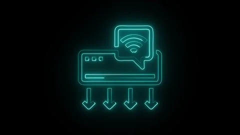 Wifi Icon Isolated on Black Background Wireless Internet Signal Symbol Видео 331352680