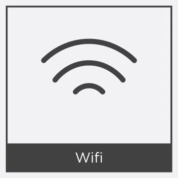 Wifi icon isolated on white background Illustrazione stock gratuita