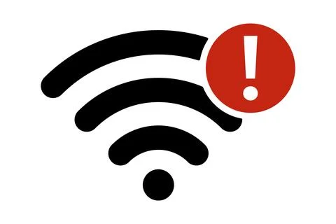 Wifi icon. No internet, internet problems. Concept of bad connection. Lost wi Stock Illustration