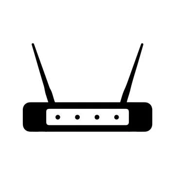 Wifi icon router Stock Illustration