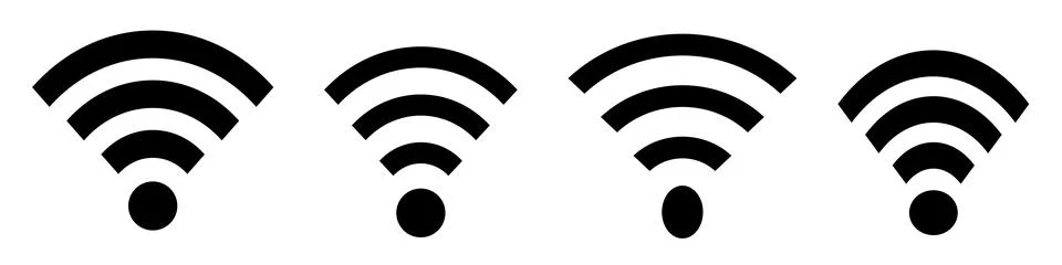 Wifi icon set with different shape. Vector. Stock Illustration