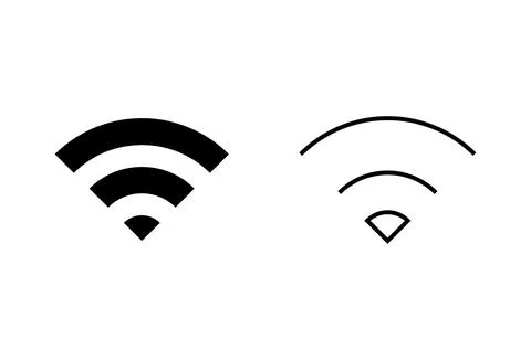 Wifi icon set. signal vector icon. Wireless  icon vector Stock Illustration