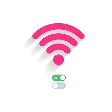 Wifi icon with on off toggle Illustrazione stock