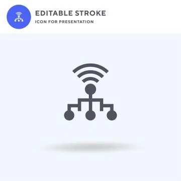 Wifi icon vector, filled flat sign, solid pictogram isolated on white, logo 스톡 일러스트