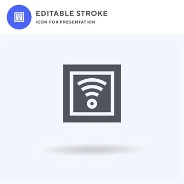 Wifi icon vector, filled flat sign, solid pictogram isolated on white, logo 스톡 일러스트