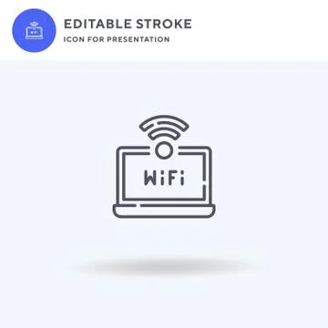 Wifi icon vector, filled flat sign, solid pictogram isolated on white, logo Illustrazione stock