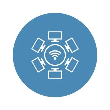 WIFI Icon Vector flat design style Stock Illustration