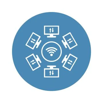 WIFI Icon Vector flat design style Stock Illustration