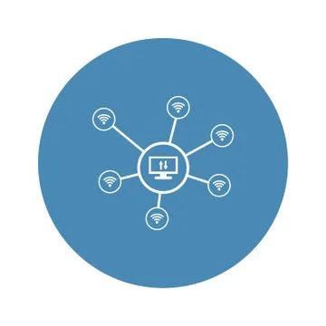 WIFI Icon Vector flat design style Stock Illustration
