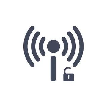 WIFI Icon Vector flat design style Stock Illustration