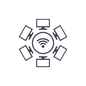 WIFI Icon Vector flat design style Stock Illustration
