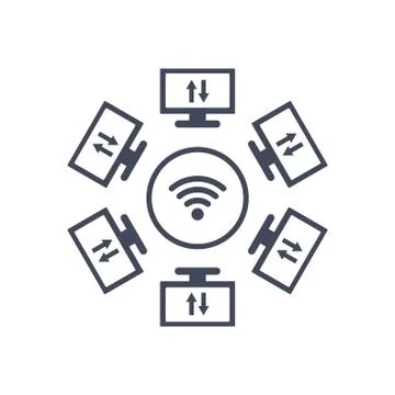 WIFI Icon Vector flat design style Stock Illustration