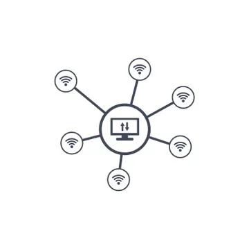 WIFI Icon Vector flat design style Stock Illustration