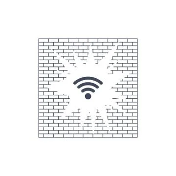 WIFI Icon Vector flat design style Stock Illustration