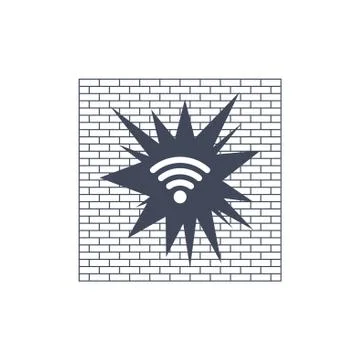 WIFI Icon Vector flat design style Stock Illustration