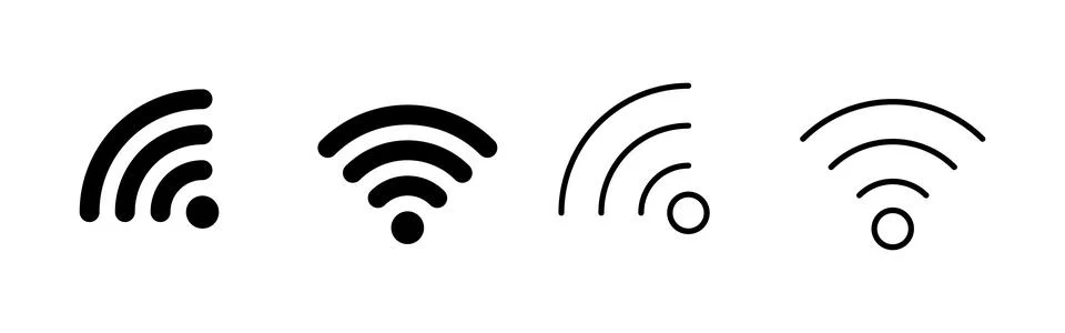 Wifi icon vector. signal sign and symbol. Wireless  icon Stock Illustration