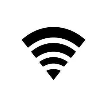Wifi icon vector, on white background editable Illustrazione stock