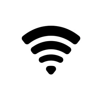 Wifi icon vector, on white background editable Stock Illustration