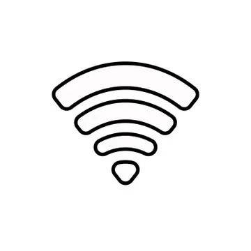Wifi icon vector, on white background editable Stock Illustration