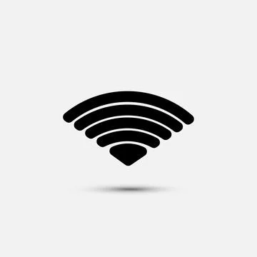 WIFI icon vector, wireless internet sign isolated on white background, flat s Stock Illustration