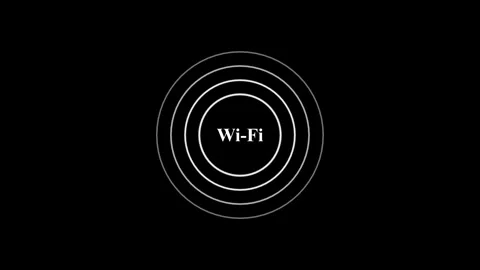 Wifi icon wireless internet signal animated. Wifi Network signal animation .. Vídeos de archivo 336549096