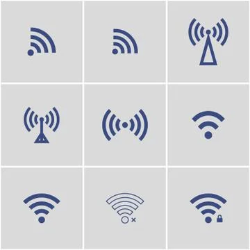 Wifi icons Stock Illustration