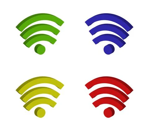 Wifi illustrated in vector on a white background Stock Illustration