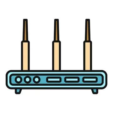 Wifi internet connection router modem technology icon Stock Illustration