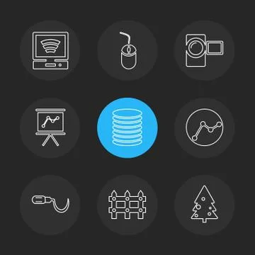 Wifi , internet , connectivity , pie chart , network , eps icons set vector 스톡 일러스트